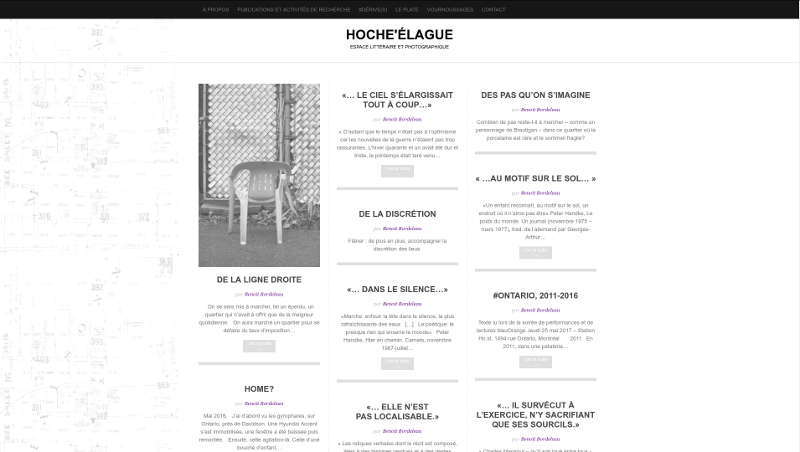 Capture d’écran du blog de Benoit Bordeleau, Hoche’Élague.