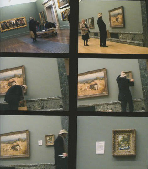 Intervention de Banksy à la Tate Gallery de Londres, images issues de la vidéosurveillance du musée ©&nbsp;Banksy
